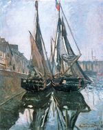 Клод Моне Рыбацкие лодки в Онфлере. 1868г 